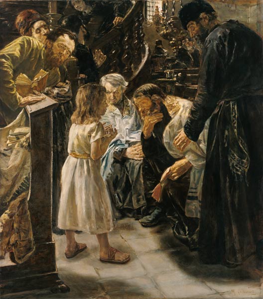 The Twelve-Year-Old Jesus in the Temple, 1879 (oil on canvas) von Max Liebermann