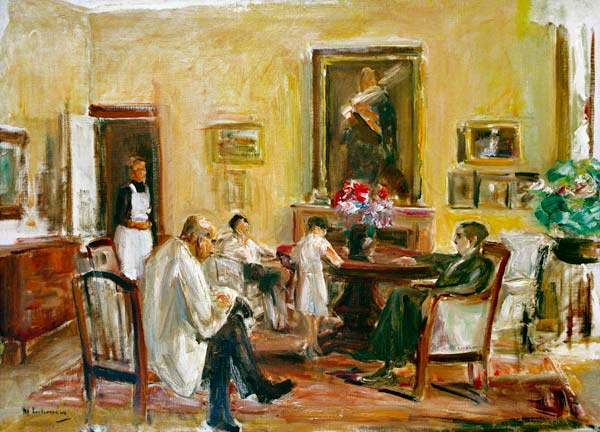 Der Künstler und seine Familie in seinem Haus am Wannsee von Max Liebermann