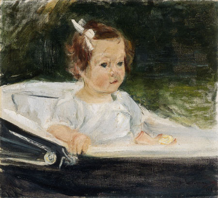 Die Enkelin im Kinderwagen nach rechts von Max Liebermann