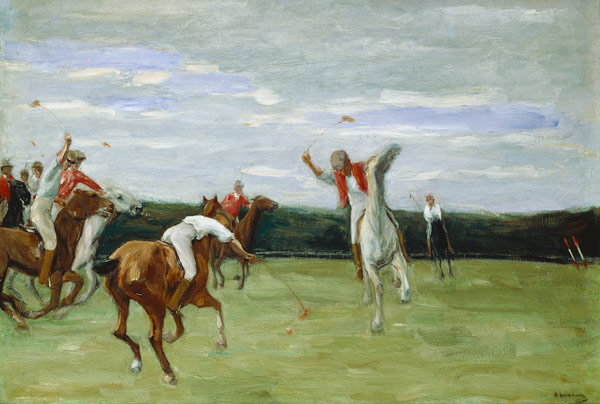 Polo player in Jenischpark, Hamburg, 1903 (oil on canvas) von Max Liebermann