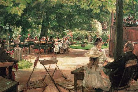 Restaurationsgarten - Biergarten in Leiden (In den Zelten) 1900