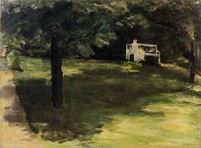 Gartenbank unter dem Kastanienbaum im Wannseegarten 1915