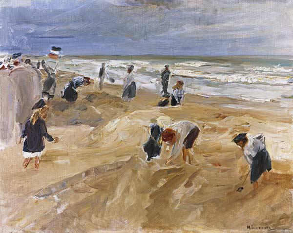 Strandscene in Noordwijk 1908