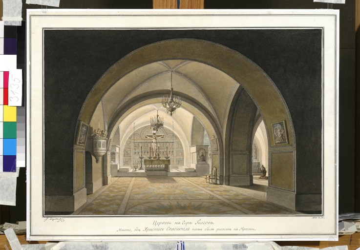 Das Interieur der Grabeskirche auf dem Golgota von Maxim Nikiforowitsch Worobjew