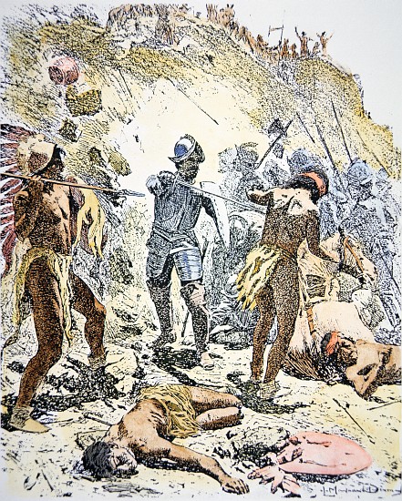 The Pueblo Indian Revolt of 1680 von Maynard Dixon