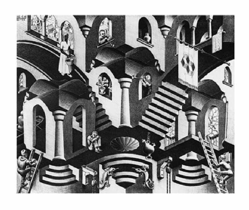 Konkav und Konvexe - (ESE-09) von M.c. Escher