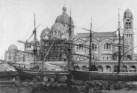 Cathedral Sainte-Marie-Majeure, known as ''Nouvelle Major'', in Marseilles, before 1893 (b/w photo) 