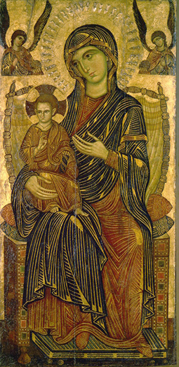 Maria mit dem Kind auf dem Thron von Meister aus Pisa