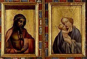 Christus als Schmerzensmann und Maria mit dem Kind. Diptychon