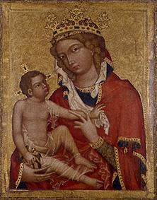 Madonna mit Kind. von Meister d.Altars von Hohenfurth Werkst