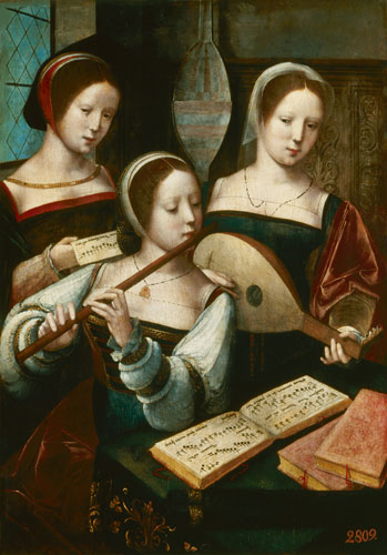 Musizierende Frauen von Meister der weibl.Halbfiguren