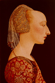 Profilbildnis einer Dame von Meister (Florentinischer)