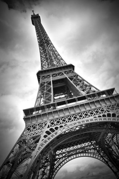 Eiffelturm Paris | Monochrom von Melanie Viola