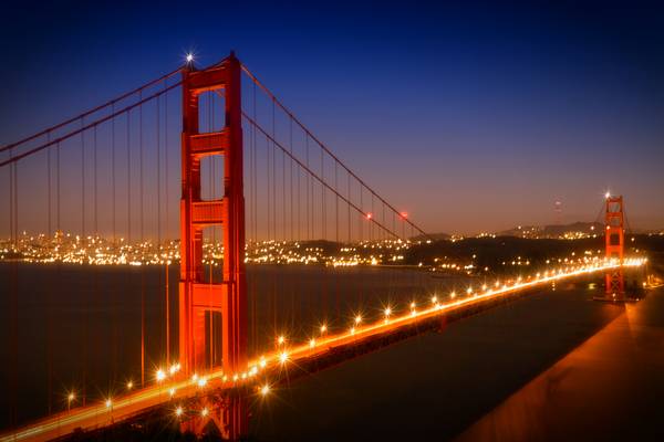 Golden Gate Bridge am Abend  von Melanie Viola