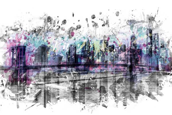 Moderne Kunst NEW YORK CITY Skyline von Melanie Viola