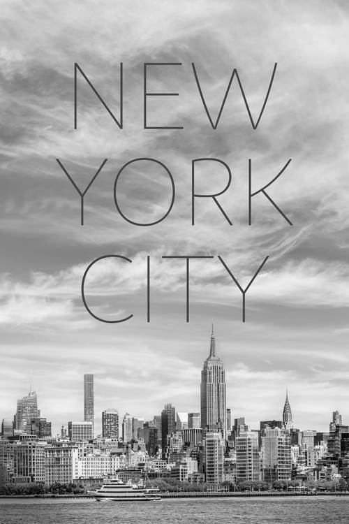 NYC Midtown Manhattan | Text & Skyline von Melanie Viola