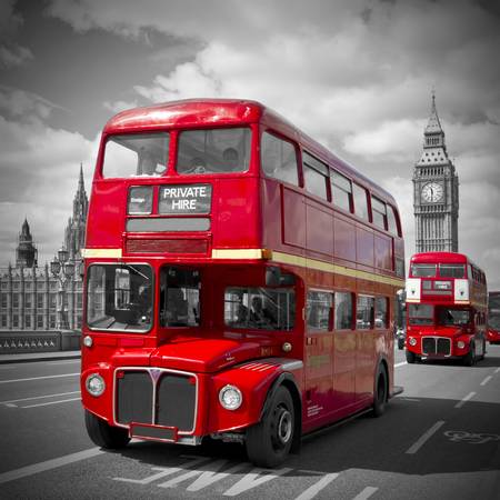 Rote Busse in London 