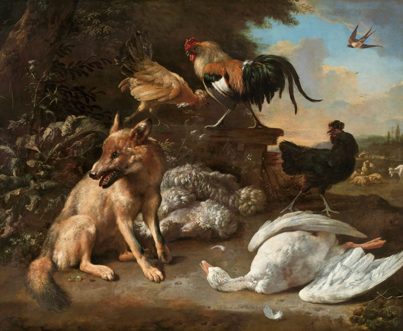 Still Life with Animals von Melchior de Hondecoeter
