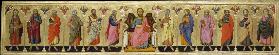 Thronender Christus mit Engeln und den zwölf Aposteln