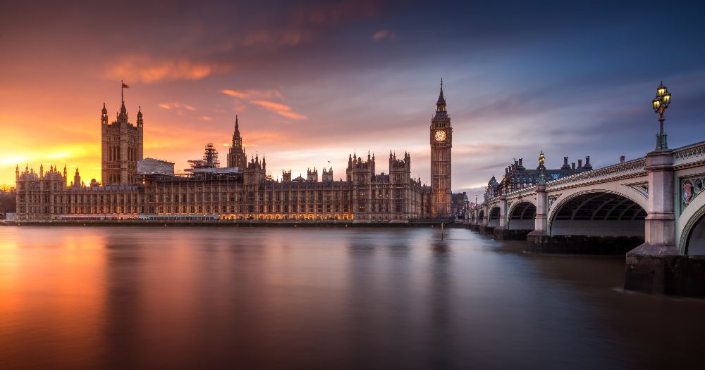 London Palace von Westminster Sunset von Merakiphotographer