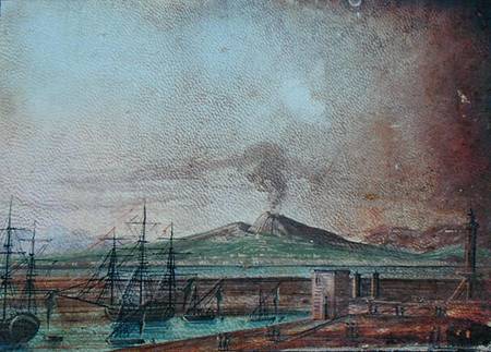 Vesuvius smoking, from Michael Faraday's scrapbook von Michael Faraday