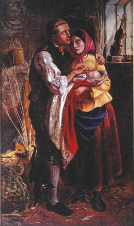 The Blind Basket Maker with his First Child von Michael Frederick Halliday