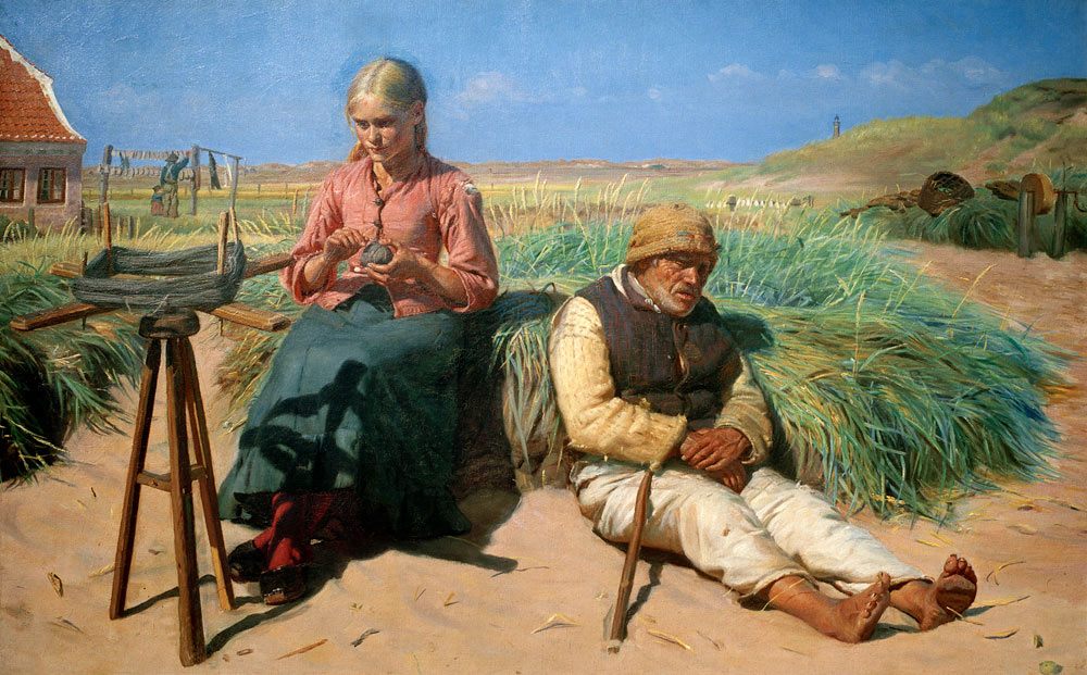 Der blinde Christian und Tine von Michael Peter Ancher