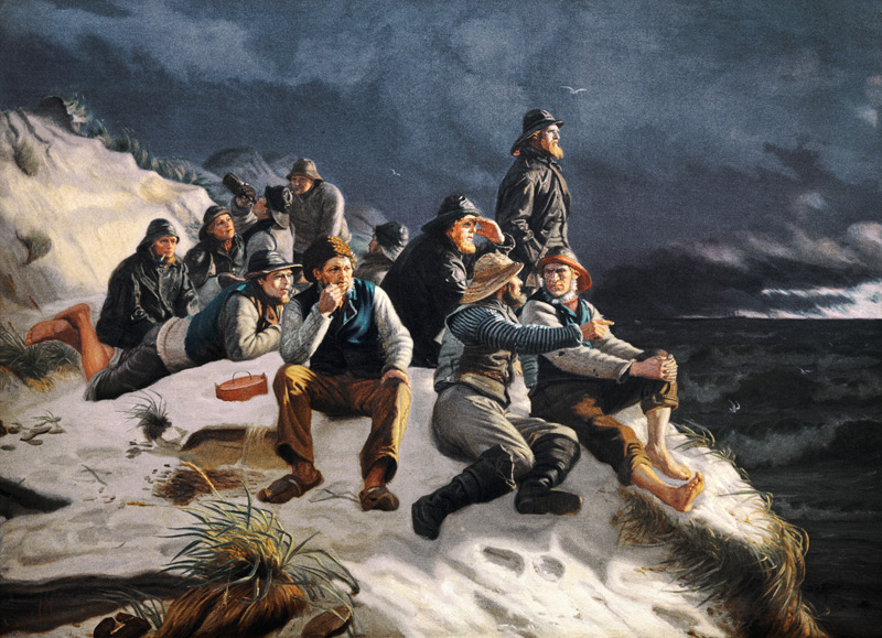Fischer  die bei Unwetter? von Michael Peter Ancher