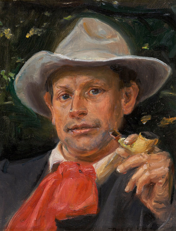 Porträt von Martin Andersen Nexø von Michael Peter Ancher