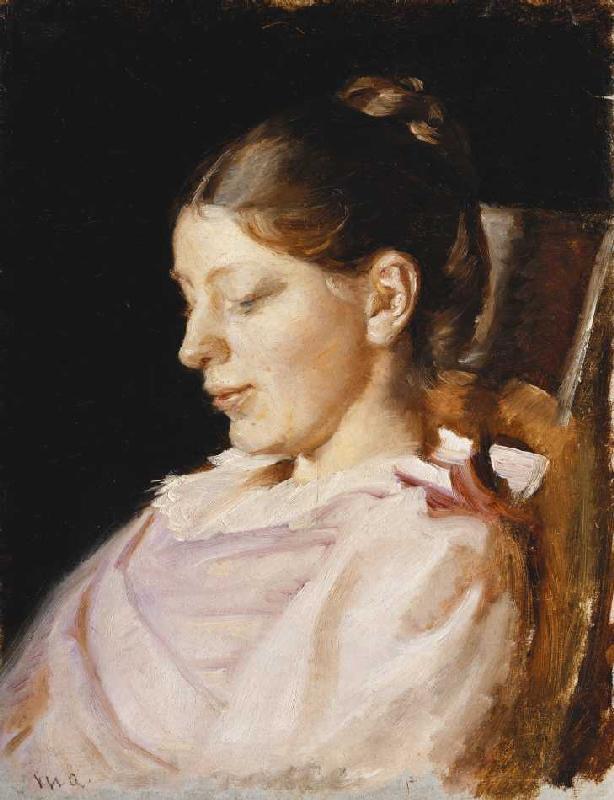 Bildnis von Anna Ancher, der Frau des Künstlers von Michael Peter Ancher