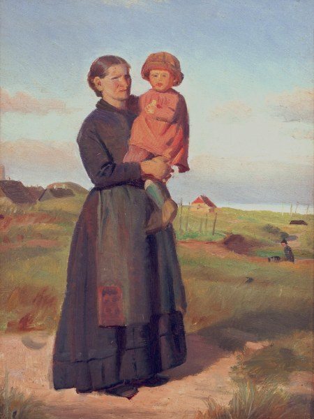 Chr.Vollesens Frau mit Jens von Michael Peter Ancher
