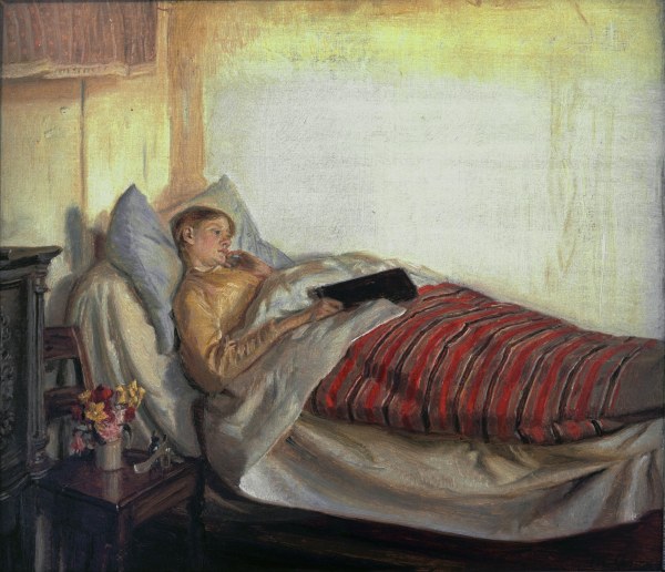 Krankes junges Mädchen von Michael Peter Ancher