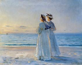 Zwei Frauen am Strand 1908