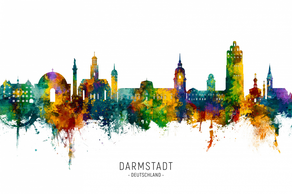 Darmstadt Deutschland Skyline von Michael Tompsett
