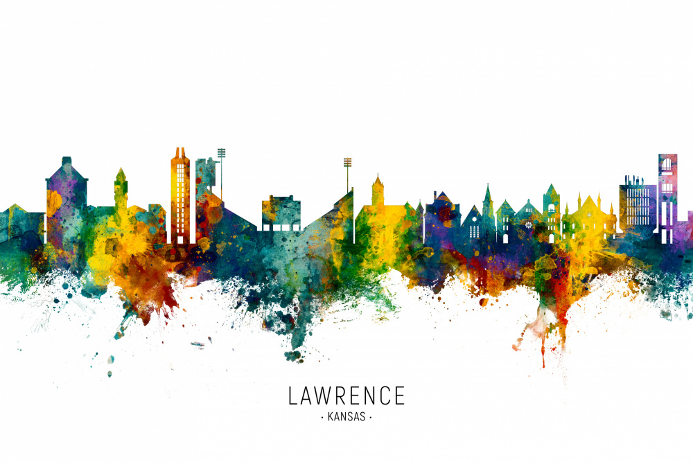 Skyline von Lawrence Kansas von Michael Tompsett