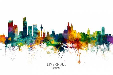 Skyline von Liverpool,England