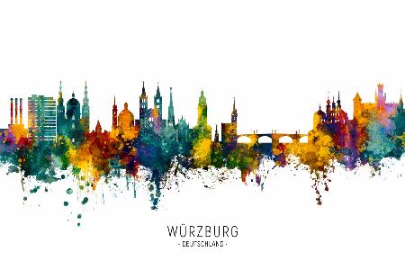 Würzburg Deutschland Skyline