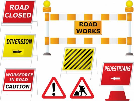 road work signs von Michael Travers