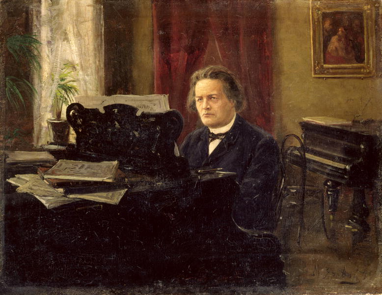 Portrait of Composer Anton Rubinstein (1829-1894) (oil on canvas)  von Michail Michailovich Yarowoy