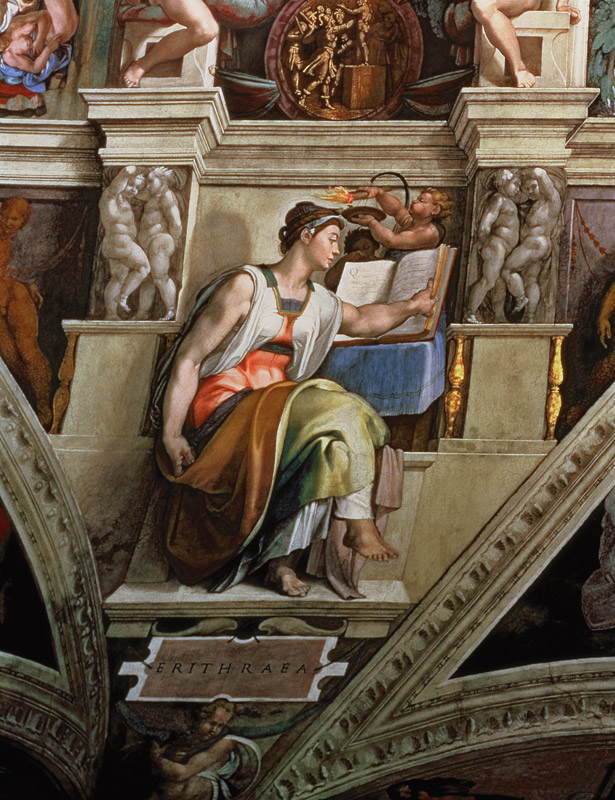 Sistine Chapel Ceiling: Eritrean Sibyl von Michelangelo (Buonarroti)