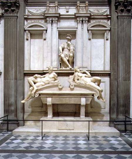 Dusk and Dawn from the Tomb of Lorenzo de Medici, designed 1521 designed 1521,carved 1524-34 von Michelangelo (Buonarroti)