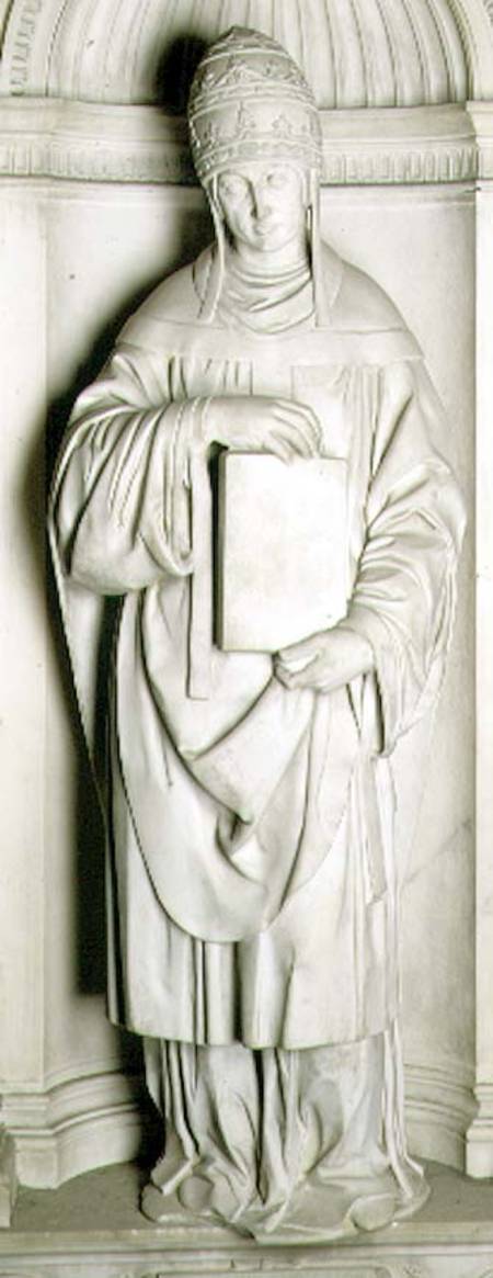St. Gregory (c.540-604) from the Piccolomini altar von Michelangelo (Buonarroti)