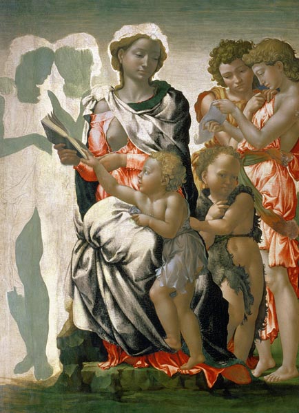 Madonna and Child with St. John, c.1495 von Michelangelo (Buonarroti)