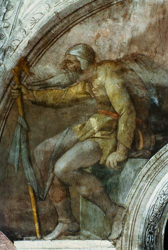 Sistine Chapel Ceiling: One of the Ancestors of God von Michelangelo (Buonarroti)