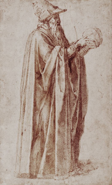 Study of a Man  Inv.9/15/498 (W.1) von Michelangelo (Buonarroti)
