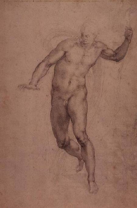Study for The Last Judgement (W.54 recto) von Michelangelo (Buonarroti)