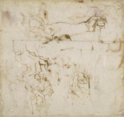 Study of an Arm, c.1511 (pen & ink on paper) von Michelangelo (Buonarroti)