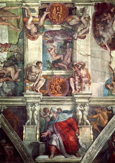 Deckengemälde der Sixtinischen Kapelle in Rom: Die Erschaffung der Eva