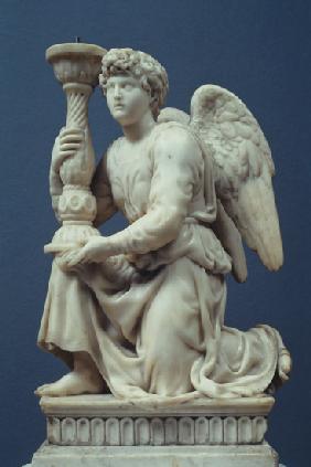 Angel Holding a Candelabra 1495