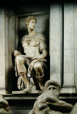 Tomb of Giuliano de' Medici (marble) (detail) von Michelangelo (Buonarroti)
